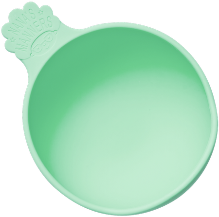 Nana's Manners GREEN Miska silikonowa z przyssawką i uchwytem