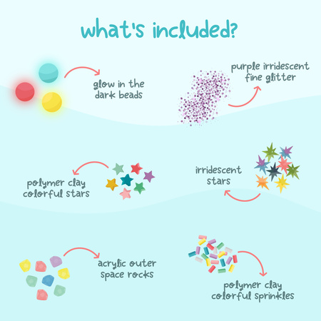 Glo Pals, CASE Magical Sensory Jar Add-Ins, SPACE