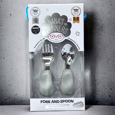 Nana's Manners ETAP 2 Widelec i łyżka GREY