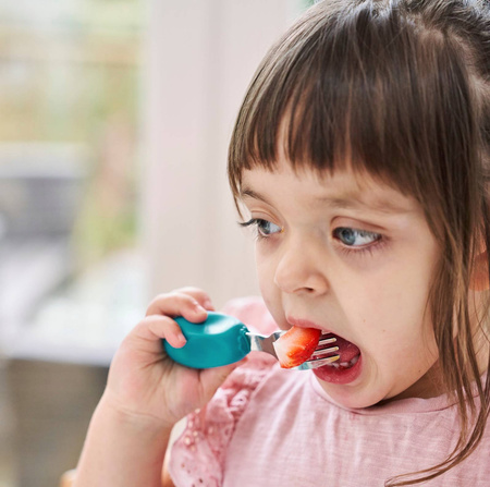 Nana's Manners ETAP 2 Widelec i łyżka TEAL BLUE MORSKI