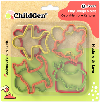 ChildGen, Set of 8 Playdough Molding Cutters