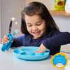 Nana's Manners BLUE Silikonová talíř s přísavkou