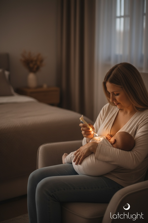 LatchLight – Innovative night lamp that does not disrupt sleep phases, portable, with a clip and directional light.