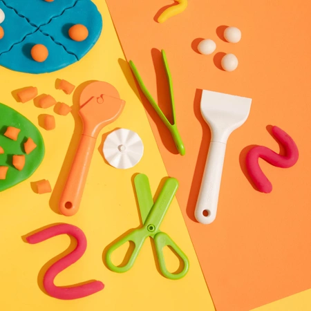 ChildGen, Zestaw narzędzi do modelowania ciastoliny i ćwiczenia motoryki małej, akcesoria, nożyczki, szczypce