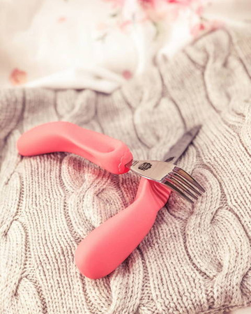 Nanas Manners ETAP 3 PINK Sztućce nóż widelec 3-9 lat