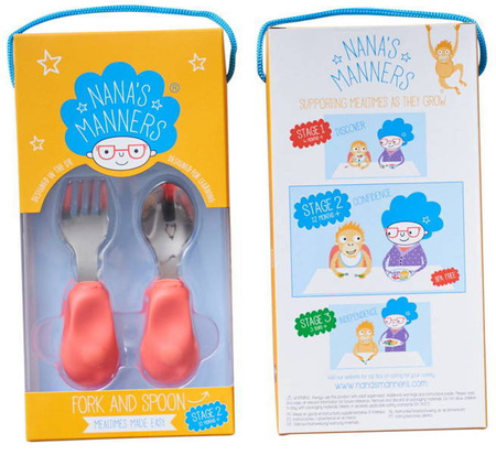 Nana's Manners ETAPA 2 Vidlička a lžíce PINK