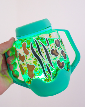 Glo Pals, ZOO Sensory Set, Sensory Jar with Magical Fillers and Stickers