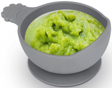 Nana's Manners GREY Miska silikonowa z przyssawką i uchwytem