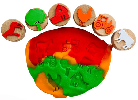 ChildGen, Zestaw drewniane stemple szt. FARMA