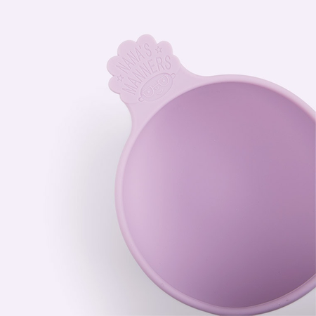 Nana's Manners PURPLE Miska silikonová s přísavkou a úchopem