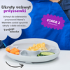 Nana's Manners GREY Talerz silikonowy z przyssawką