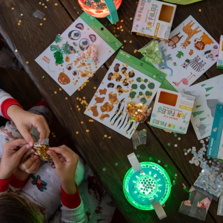 Glo Pals, Senzorická sada ZOO, senzomisky sklenice s kouzelnými doplňky a samolepkami