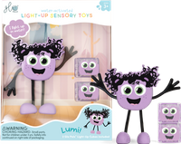 Glo Pals, Postać do kąpieli Lumi - zestaw z dwiema kostkami sensorycznymi świecącymi w wodzie